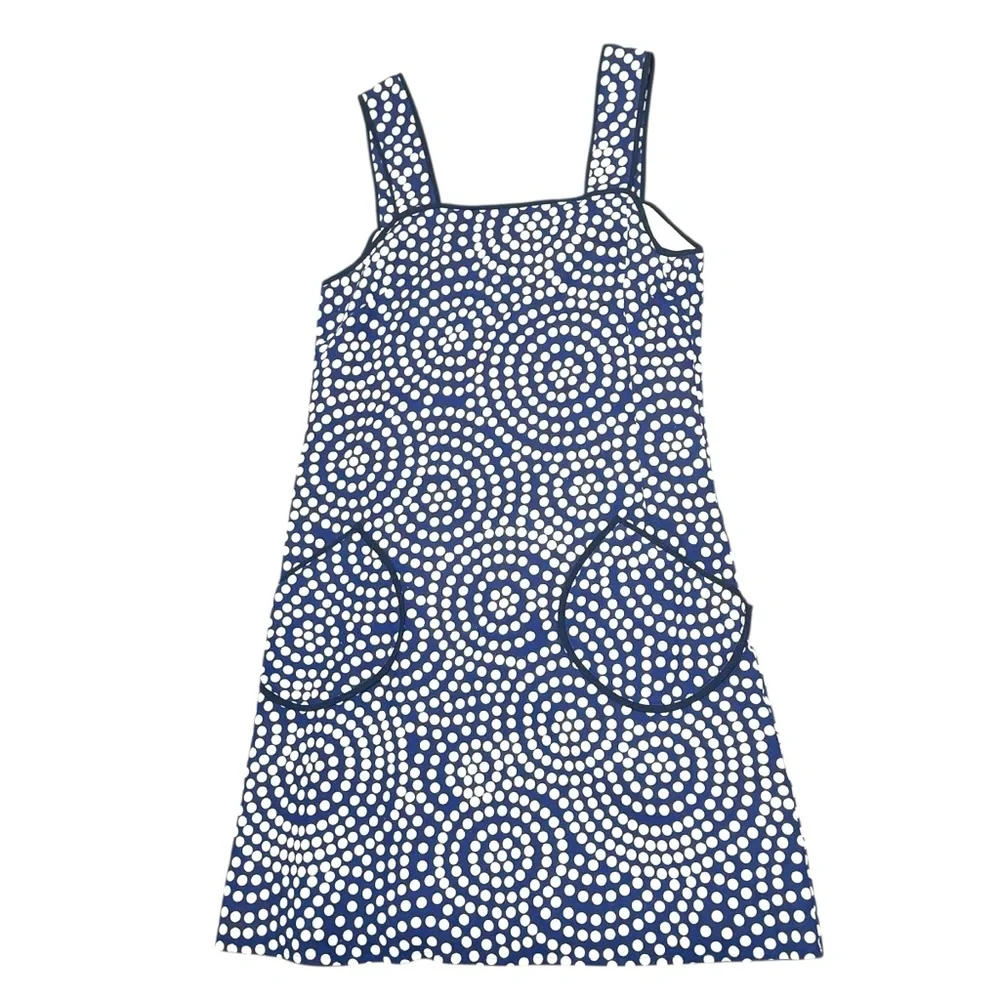 Julie Brown NYC Mod Polka Dot Linen‎ Blend Mini Dress Sz 2 hippie boho retro - Picture 9 of 9